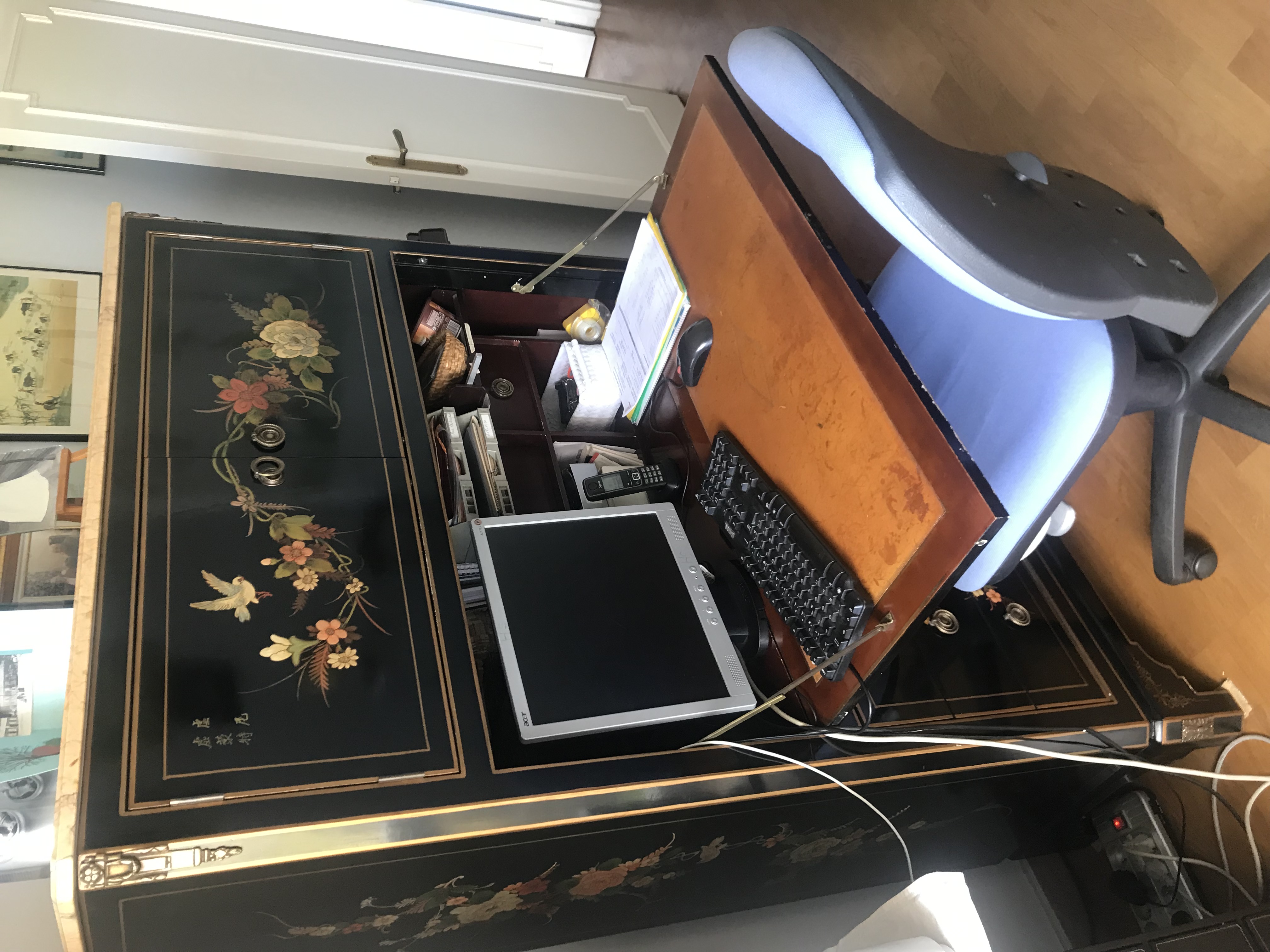 Secretaire Laque Noir